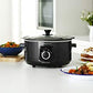 Morphy Richards 3.5L Sear & Stew Slow Cooker, Shatter Resistant Aluminium Pot, 3 Heat Settings, Hob Proof, Easy Clean, 163W, Black, 460012