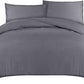 Utopia Bedding Duvet Cover Double - Soft Microfibre Polyester - Bedding Quilt Cover Set, with Pillow cases (Grey)