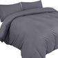 Utopia Bedding Duvet Cover Double - Soft Microfibre Polyester - Bedding Quilt Cover Set, with Pillow cases (Grey)