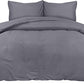 Utopia Bedding Duvet Cover Double - Soft Microfibre Polyester - Bedding Quilt Cover Set, with Pillow cases (Grey)