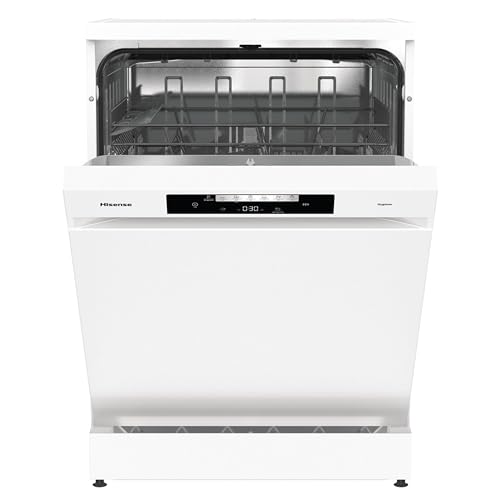 Hisense HS622E90WUK Freestanding Standard Dishwasher 85cm High - E Rated, White, 24 x 23 x 33 inches (L x W x H) [Energy Class E]