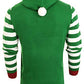 Xact Men's Novelty Hooded Christmas Jumper (Elf - Green) L