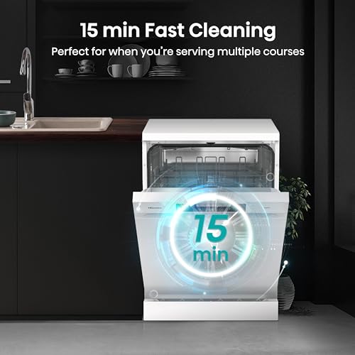 Hisense HS622E90WUK Freestanding Standard Dishwasher 85cm High - E Rated, White, 24 x 23 x 33 inches (L x W x H) [Energy Class E]