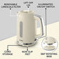 Breville Bold Vanilla Cream Electric Kettle | 1.7L | 3kW Fast Boil | Cream & Silver Chrome [VKT223]