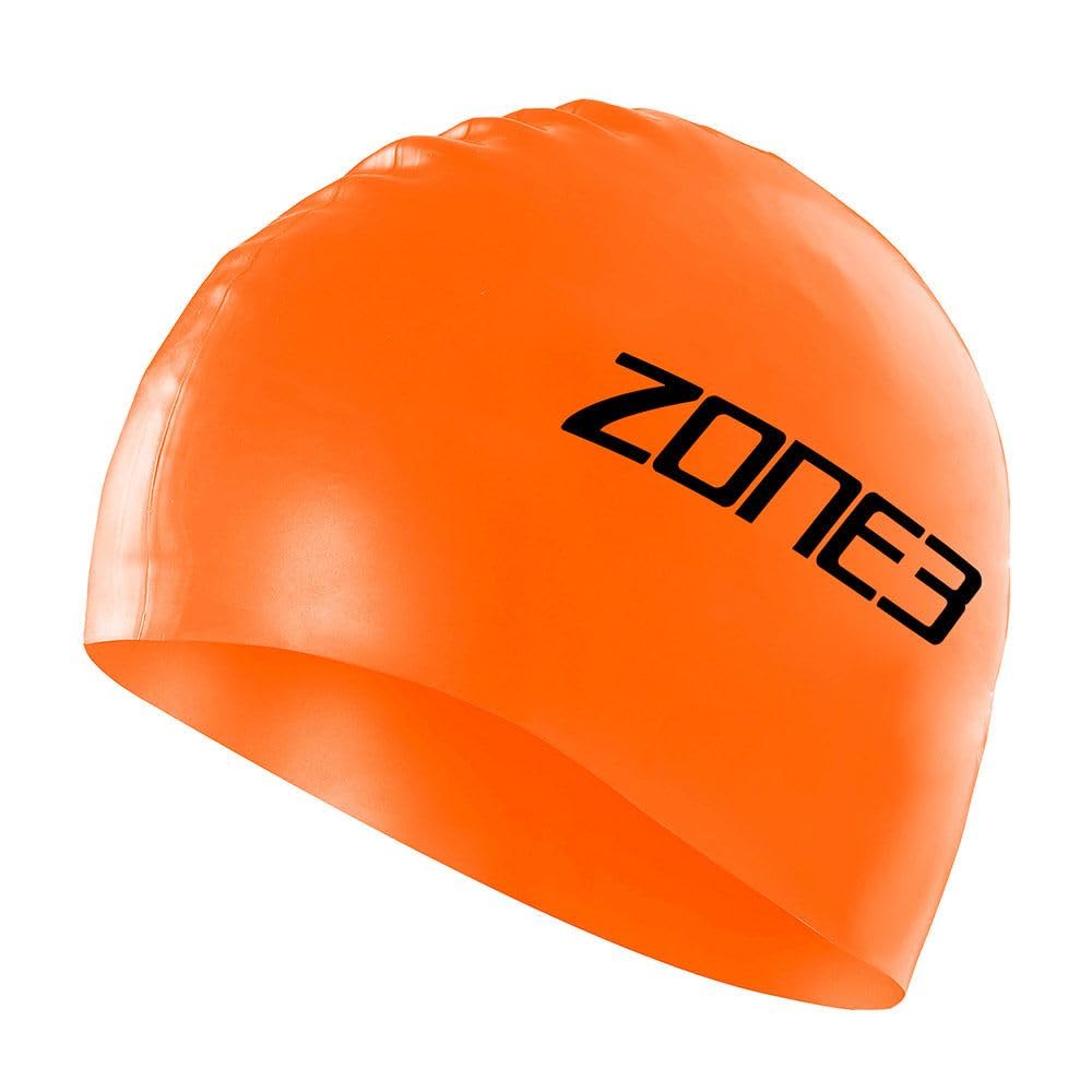 ZONE3 Men's and Women's Silicone Swim Cap - 48g (Orange)