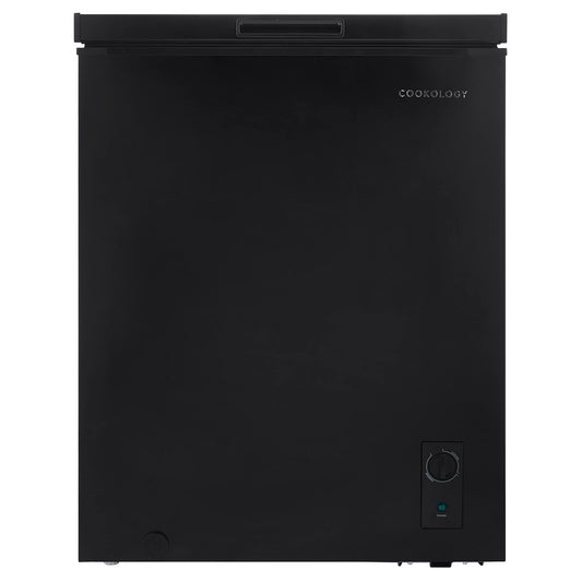 Cookology CCFZ142BK Freestanding Chest Freezer - 142 Litre Capacity - Suitable for Outbuildings and Garages - Freezer and Refrigeration Modes - Easy Temperature Control - 4 Star Freezer Rating - Black