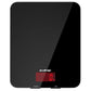 ACCUWEIGHT 201 Digital Kitchen Scales with Tempered Glass Platform Electronic Weighing Food Scale with Backlit LCD Display Multifunctional, for Office School Home Baking Cooking, 5kg/11lb