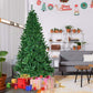 SHATCHI Alaskan Pine Black/Green/White Christmas Bushy Looking Artificial Tree with Metal Stand Xmas Home Décor, PVC, 6Ft/180CM