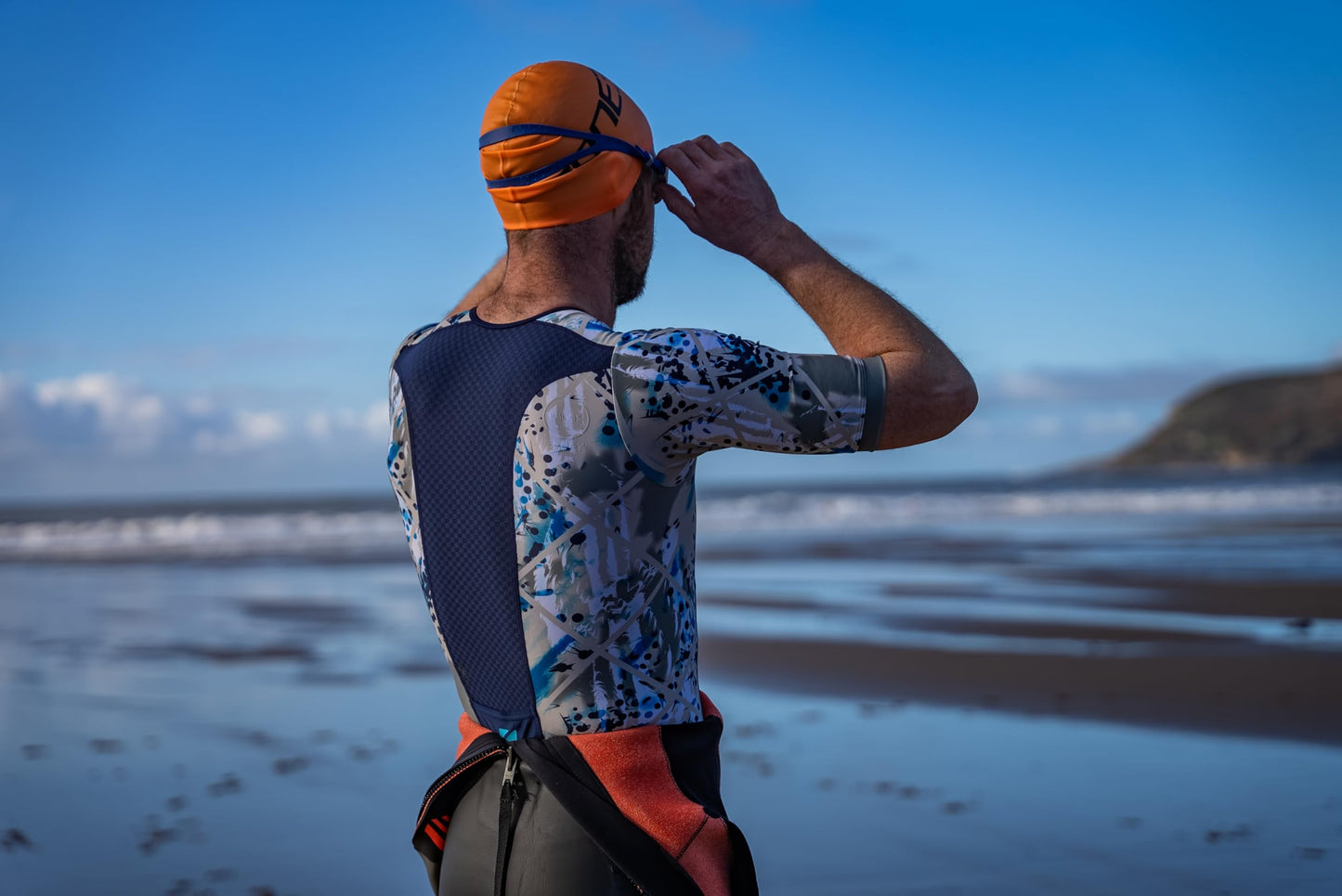 ZONE3 Men's and Women's Silicone Swim Cap - 48g (Orange)