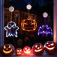 LOLStar Halloween Decorations 3 Pack Orange Pumpkin, White Ghost, Purple Bat Halloween Window Lights with Suction Cup, Battery Operated Halloween Lights, 2023 Upgrade Slow Fade and Mode Timer Function