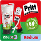 Pritt Glue Stick, Safe & Child-Friendly Craft Glue for Arts & Crafts Activities, Strong-Hold adhesive for School & Office Supplies, 22 g (Pack of 3)