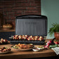 George Foreman Large Electric Fit Grill [Non stick, Healthy, Griddle, Toastie, Hot plate, Panini, BBQ, Energy saving, Vertical storage, Easy clean, Drip tray, Ready to cook light] Black, 2400W 25820