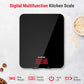 ACCUWEIGHT 201 Digital Kitchen Scales with Tempered Glass Platform Electronic Weighing Food Scale with Backlit LCD Display Multifunctional, for Office School Home Baking Cooking, 5kg/11lb