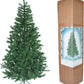 SHATCHI Alaskan Pine Black/Green/White Christmas Bushy Looking Artificial Tree with Metal Stand Xmas Home Décor, PVC, 6Ft/180CM