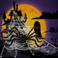 Halloween Decorations Spider Web, Giant Triangle Spider Web and Scary Halloween Spider Props for Indoor Outdoor Porch Yard Scary Haunted House Halloween Party