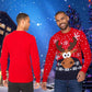 NOROZE Men's Moose Merry Christmas Jumper Xmas Reindeer Elf Football FC Novelty Pullover (M, XMoose Red)