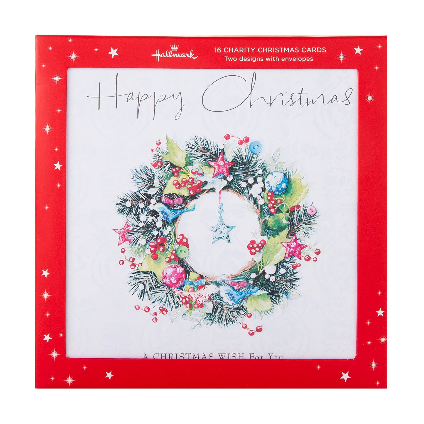 Hallmark Multipack Christmas Cards, Charity Cards, Pack of 16 in 2 Lucy Cromwell Classic Designs