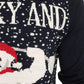 Xact Men's Novely Funny Christmas Jumper, Sexy & I Snow It Slogan, Crew Neck (Navy) L