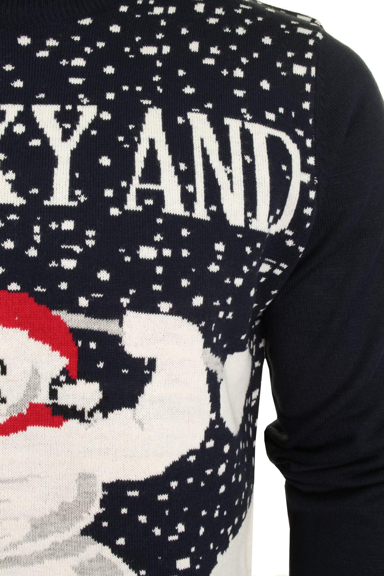 Xact Men's Novely Funny Christmas Jumper, Sexy & I Snow It Slogan, Crew Neck (Navy) L