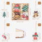 Belle Vous Wooden Christmas Tree Hanging Decoration Set (24 Pack) - White, Red and Green Xmas-Themed Wood Ornaments - Trees, Gifts, Bells and Canes