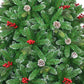 Stockholm Pine Artificial Designer Christmas Tree Berries & Frosted Cones Mixed PE PVC Tips Hinged Branches Bushy Xmas Holiday Home Decorations (4Ft/5FT/6Ft/7Ft/8Ft)