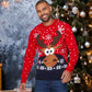 NOROZE Men's Moose Merry Christmas Jumper Xmas Reindeer Elf Football FC Novelty Pullover (M, XMoose Red)