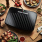 George Foreman Large Electric Fit Grill [Non stick, Healthy, Griddle, Toastie, Hot plate, Panini, BBQ, Energy saving, Vertical storage, Easy clean, Drip tray, Ready to cook light] Black, 2400W 25820