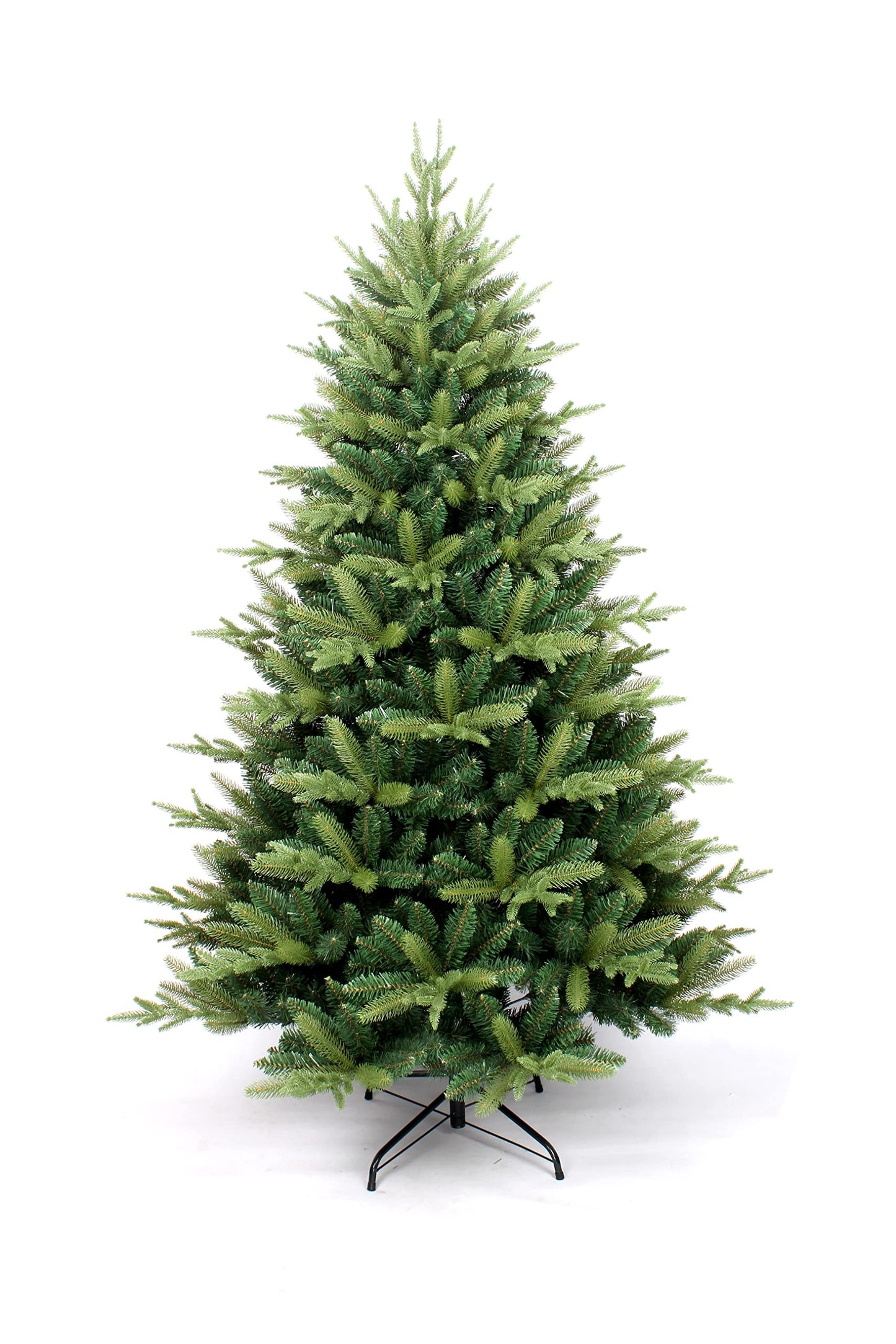 SHATCHI 6ft Virginia Spruce Green Artificial Christmas Tree with 1034 Tips and Metal Stand Hinged Branches Xmas Holiday Festive Home Decorations, PVC