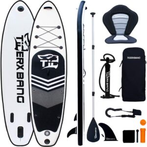 TIGERZBANG Inflatable Stand Up Paddle Board SUP Board with Kayak Seat