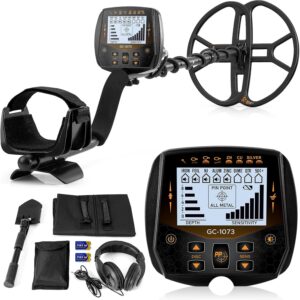 Hazlewolke 13" Professional Metal Detector for Adults, Double-D Waterproof Search Coil with High Sensitivity