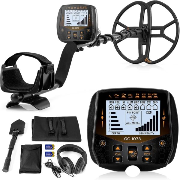 Hazlewolke 13" Professional Metal Detector for Adults, Double-D Waterproof Search Coil with High Sensitivity