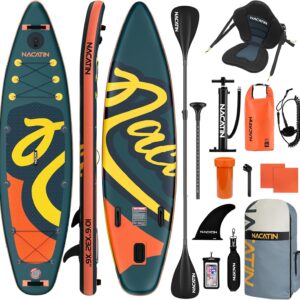 Nacatin 10'6" Inflatable Stand Up Paddle Board with Kayak Conversion Kit